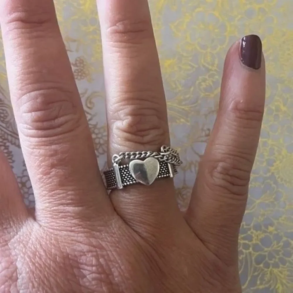 The Unchain My Heart Ring in antiqued Tibetan Silver 925